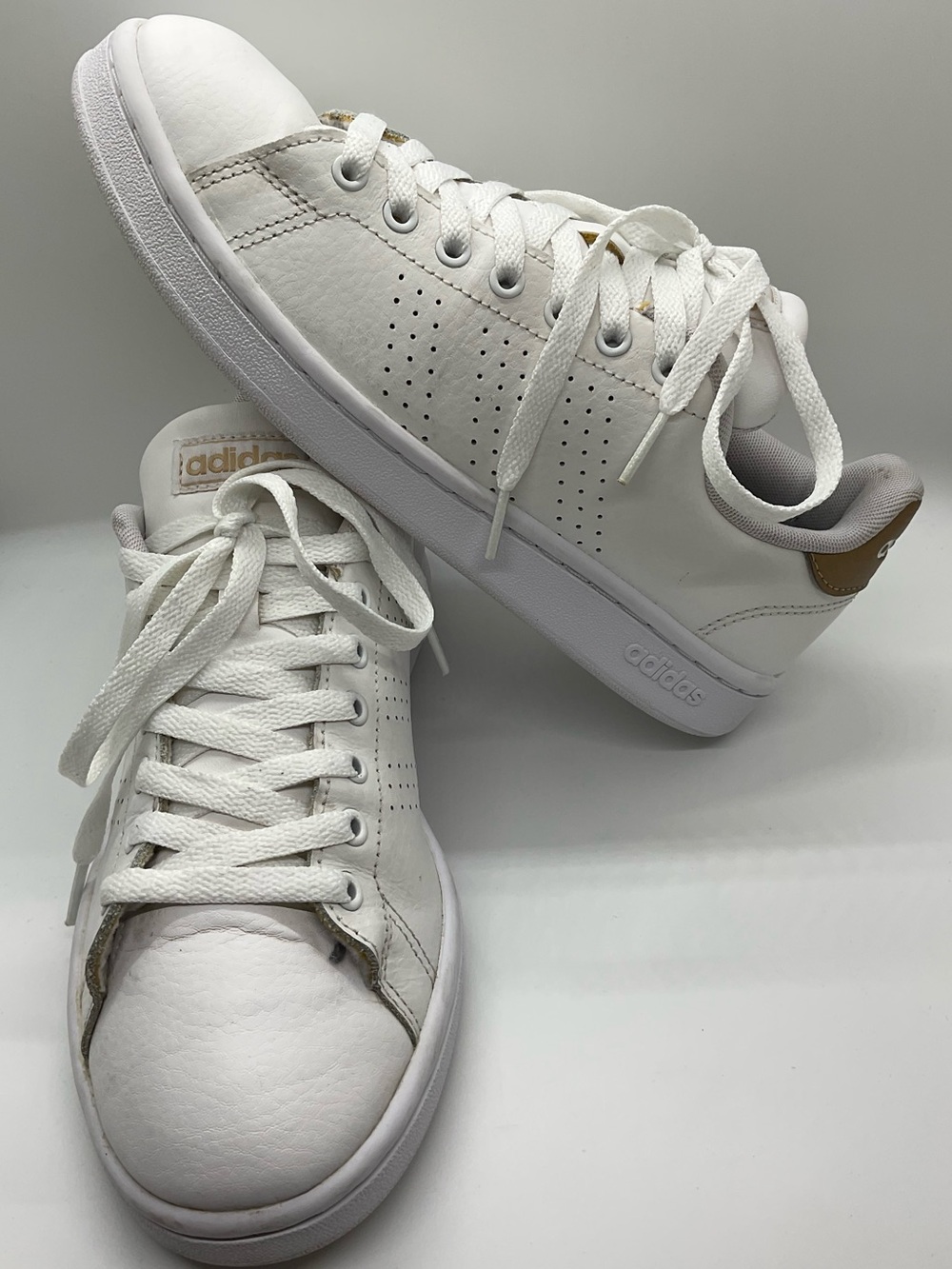 ADIDAS Advantage’Copper Metallic’ Sneakers Womens Size 7.5